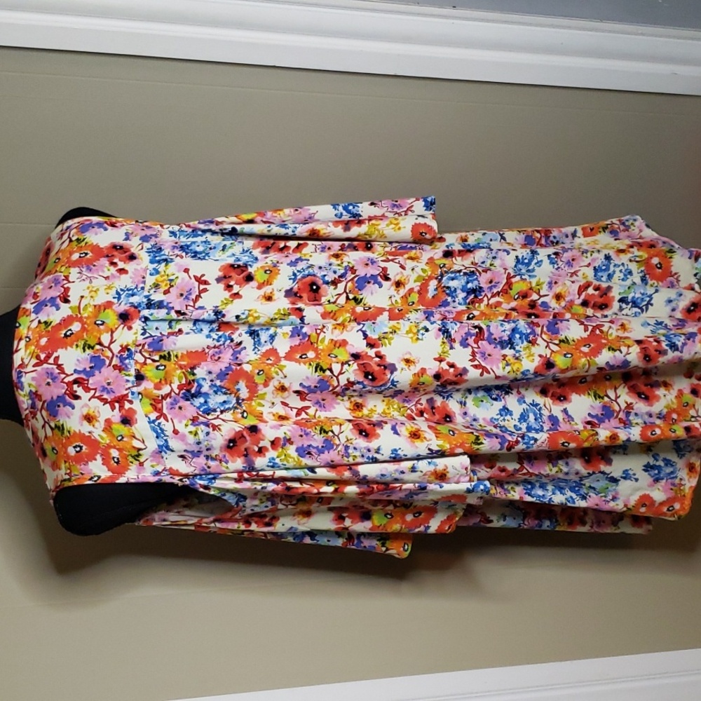 Umgee Women's Boho Floral Mini Dress Cold Shoulder Size Small - Picture 4 of 7